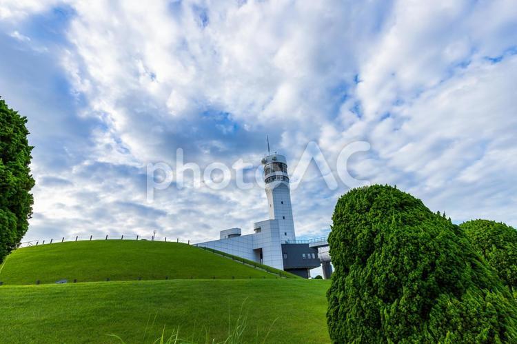 みなとみらいの風景・本牧埠頭 横浜,都市風景,海の写真素材