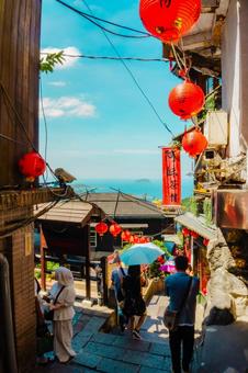 【台湾】九份のレトロな風景 【台湾】九份のレトロな風景 台湾,九份,レトロの写真素材