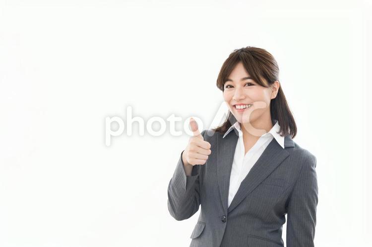 ビジネスウーマン　グッド　サムズアップ ビジネスウーマン,サムズアップ,グッドの写真素材