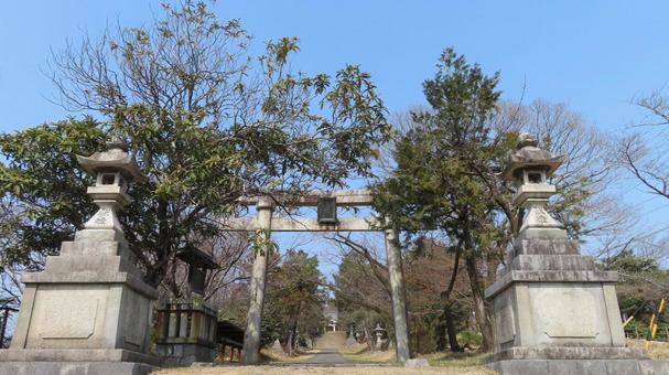 金生山神社　鳥居　石灯籠　参道 金生山神社,蔵王権現宮,神社仏閣の写真素材