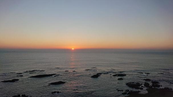 日の出 初日の出,太陽,夜明けの写真素材