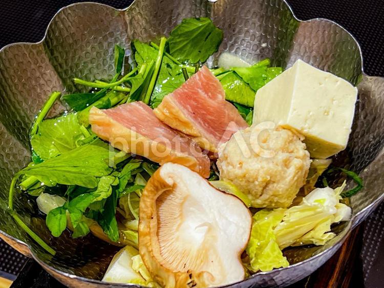 懐石料理の一品　一人鍋 懐石料理,日本料理,和食の写真素材