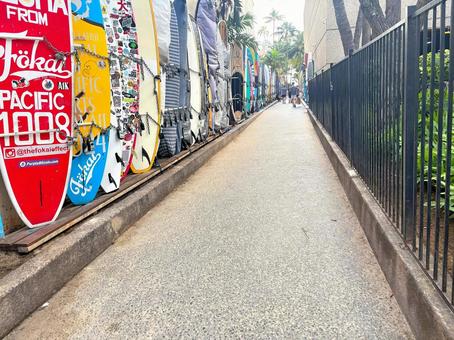 ワイキキの路地 ワイキキの路地 ハワイ,ワイキキ,waikikiの写真素材