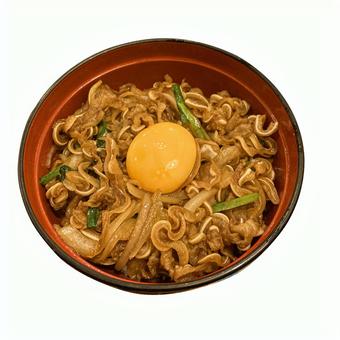 切り抜きミミガー丼 切り抜きミミガー丼 ランチ,肉,ごはんの写真素材