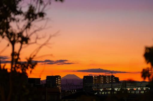 Magic hour evening sky, JPG