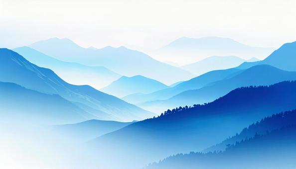 青色と白色の山々の風景 青色と白色の山々の風景の写真