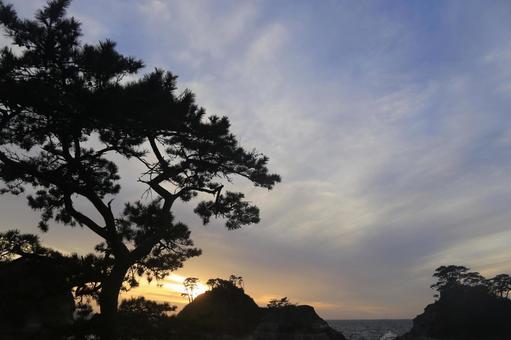 西伊豆町堂ヶ島の美しい夕景 西伊豆町堂ヶ島の美しい夕景 美しい夕景,どうがしま,堂ヶ島の写真素材