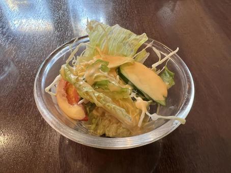 Delicious salad with carrot dressing, JPG Delicious salad with carrot dressing, JPG