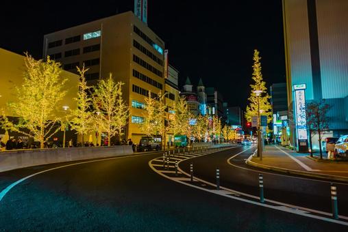 【佐賀】夜の佐賀駅周辺の写真