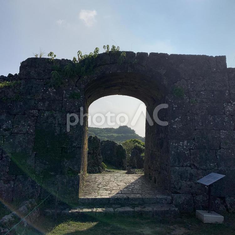 北中城城跡①② 沖縄,北中城城,世界遺産の写真素材