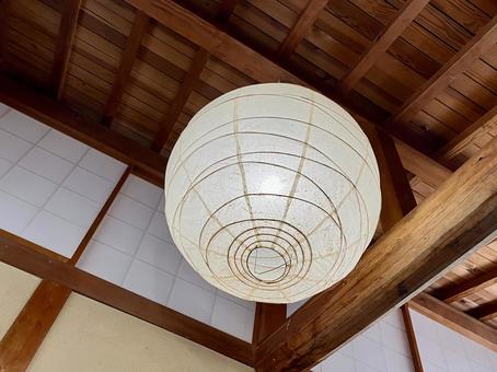和紙の照明 和紙の照明 照明,照明器具,明かりの写真素材