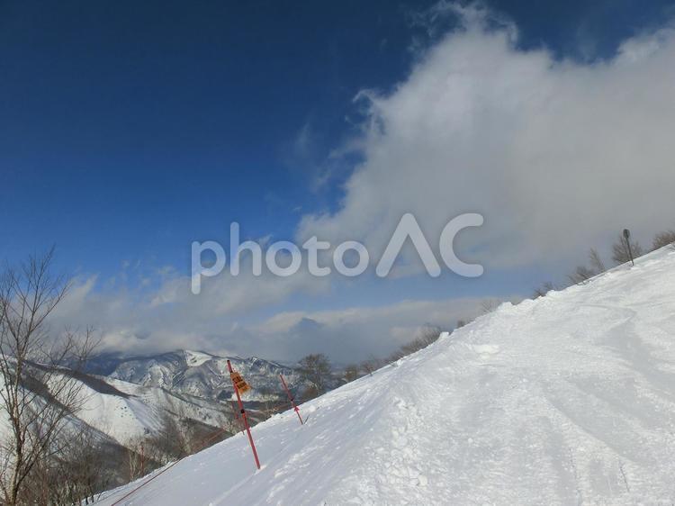 白馬五竜・Hakuba47スキー場の風景 スキー場,冬,雪の写真素材