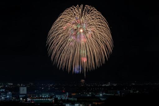 長岡花火2025正三尺玉 長岡花火2025正三尺玉 2025長岡花火正三尺玉,花火,長岡花火の写真素材