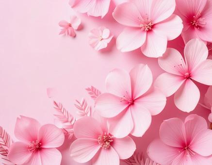 ピンクの花紙風 ピンクの花紙風の写真