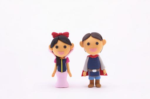 Snow White and Prince 1, clay art, snow white, prince, JPG