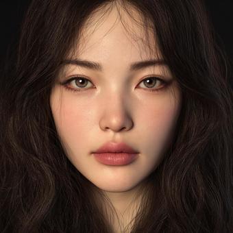 完璧な肌と瞳の美しさ 完璧な肌と瞳の美しさの写真