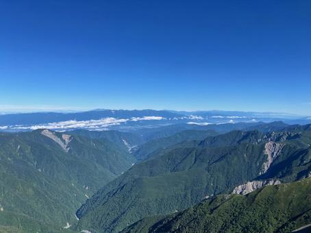 赤石岳山頂からの景色5の写真