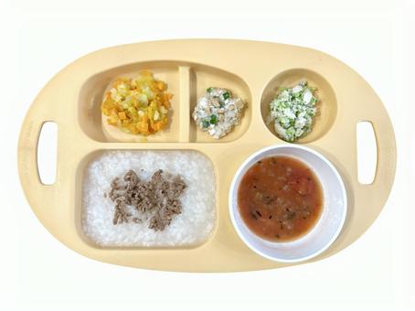 離乳食 離乳食 離乳食,手作り,食事の写真素材