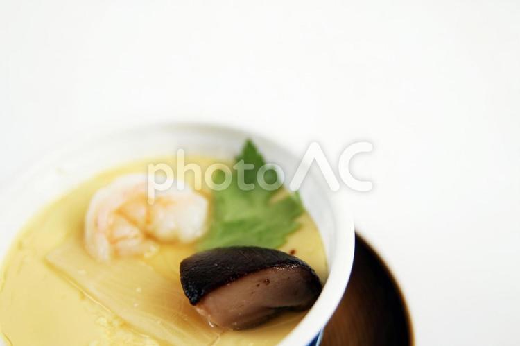 茶碗蒸しのアップ写真 茶碗蒸し,蒸し料理,和食の写真素材