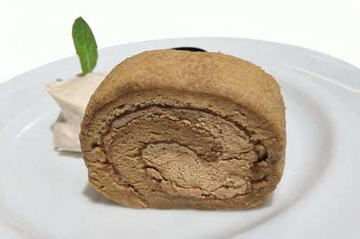 ロールケーキ ロールケーキ ケーキ,ロールケーキ,生クリームの写真素材