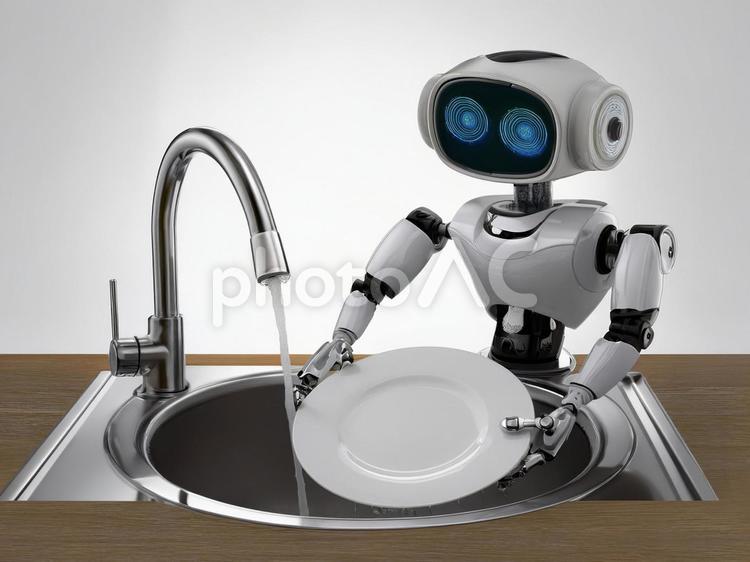 食器洗いロボット_AS000002 食器洗い,食器,片付けの写真素材