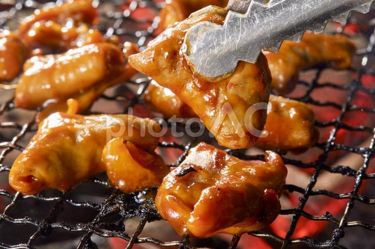 ホルモン焼き(こてっちゃん) コテッチャン,焼く,ホルモン焼きの写真素材