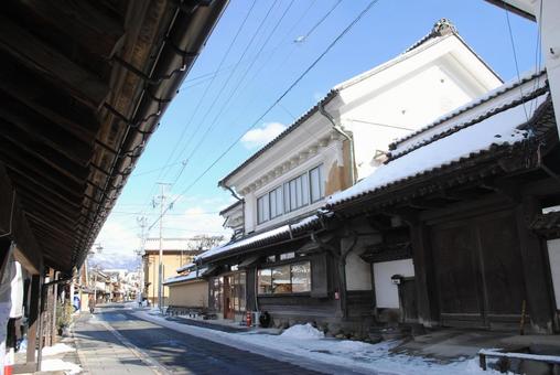 Photo, shinshu, suzaka, walking in town, 