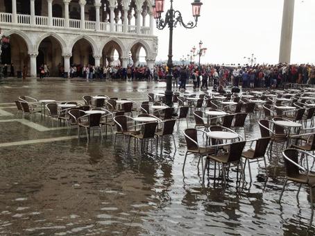 Photo, italy, venice, high tide, 