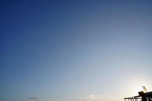 夏の青い空 夏の青い空の写真