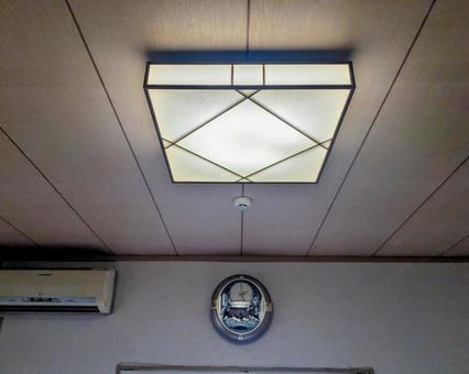 和室の照明 エアコン,和室,照明の写真素材