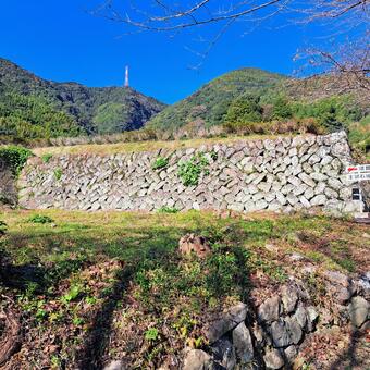 石垣 小島陣屋,陣屋,景色の写真素材