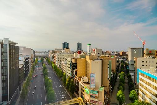 【新潟】新潟駅前の大通り 【新潟】新潟駅前の大通り 新潟,新潟駅,駅の写真素材