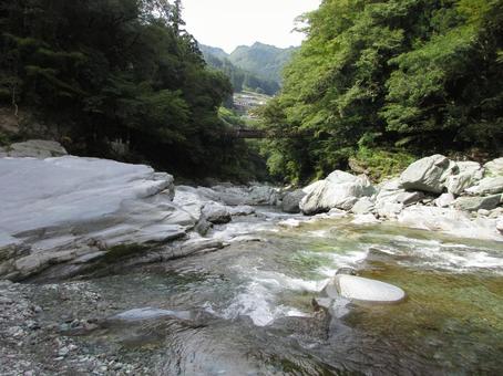 徳島県-祖谷川 祖谷川,祖谷渓,川の写真素材