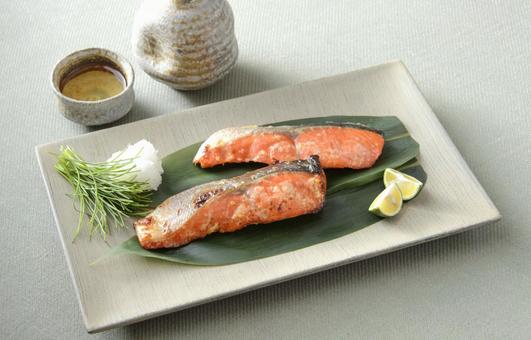 Grilled salmon Grilled salmon