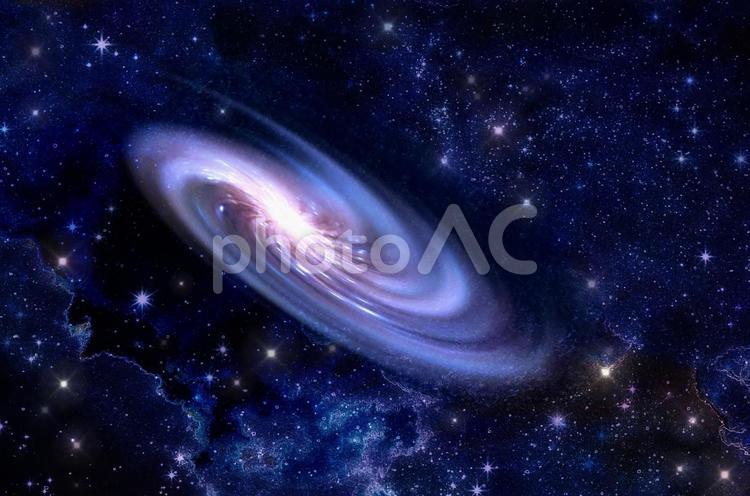 宇宙イメージ素材/星空・渦巻き銀河 宇宙,渦巻き銀河,星空の写真素材