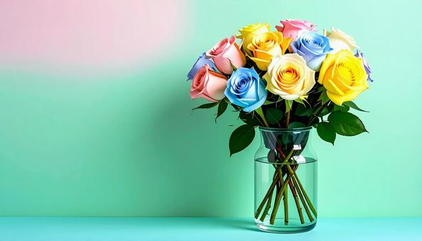 美しいバラの花のアレンジメントの写真