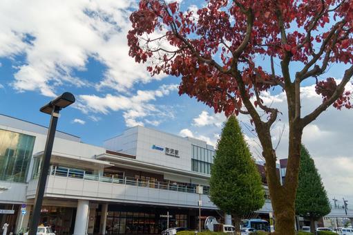 秋の所沢駅前 所沢駅,秋,西武鉄道の写真素材