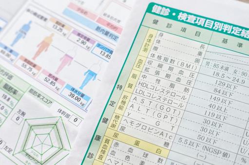 健康診断・結果・体組成 健康診断,健診,検査の写真素材