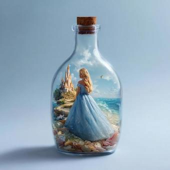 瓶の中のプリンセスの写真