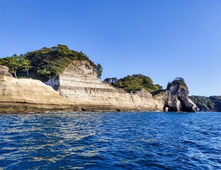 西伊豆　堂ヶ島マリン 遊覧船からの眺め 堂ヶ島,遊覧船,観光船の写真素材