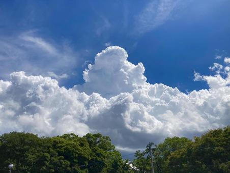 入道雲 入道雲 雲,自然,背景の写真素材