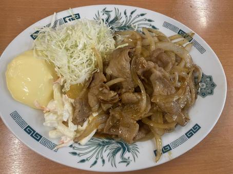 生姜焼き キャベツ千切り マヨネーズ 生姜焼き キャベツ千切り マヨネーズの写真