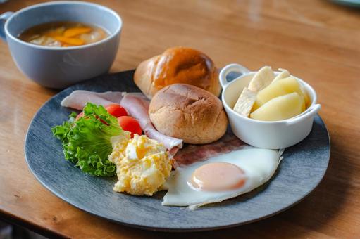 洋朝食プレート 洋朝食プレート 朝食,洋朝食,パンの写真素材
