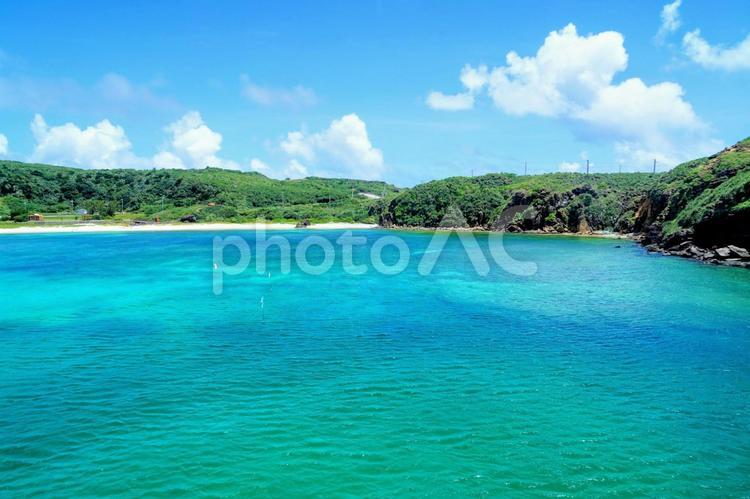 沖縄・与那国島久部良の西崎とナーマ浜 与那国島,久部良,西崎の写真素材