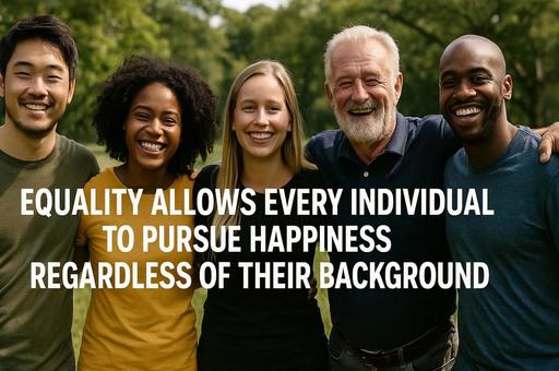 幸福を追求する平等の力の写真