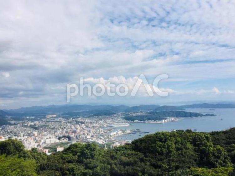 佐世保　弓張の丘 佐世保,弓張の丘,弓張展望所の写真素材