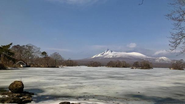 氷の景色 氷の景色 氷,大沼国定公園,公園の写真素材