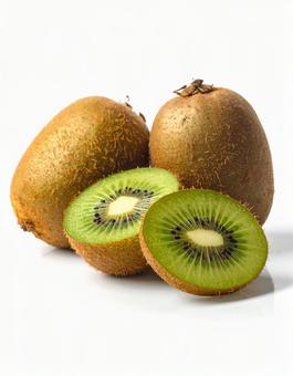 白い背景にキウイ 白い背景にキウイの写真