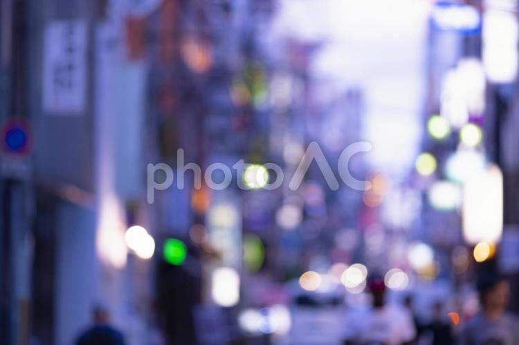 街の灯り  ぼかし,バックグラウンド,ボケの写真素材