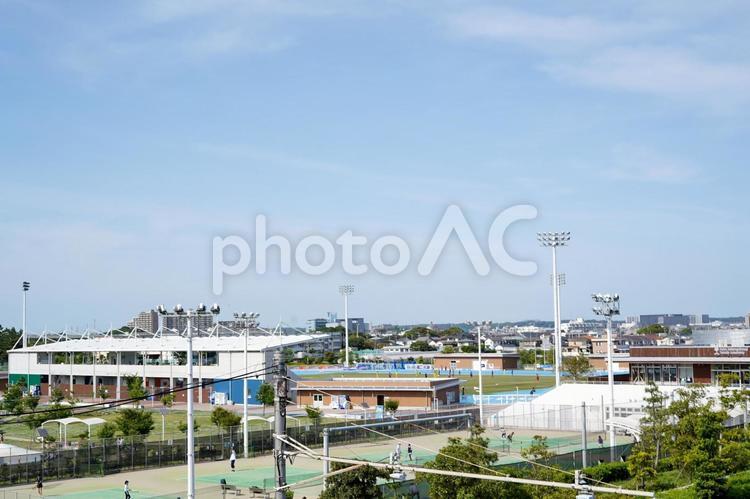スポーツ公園の風景 公園,スポーツ,施設の写真素材